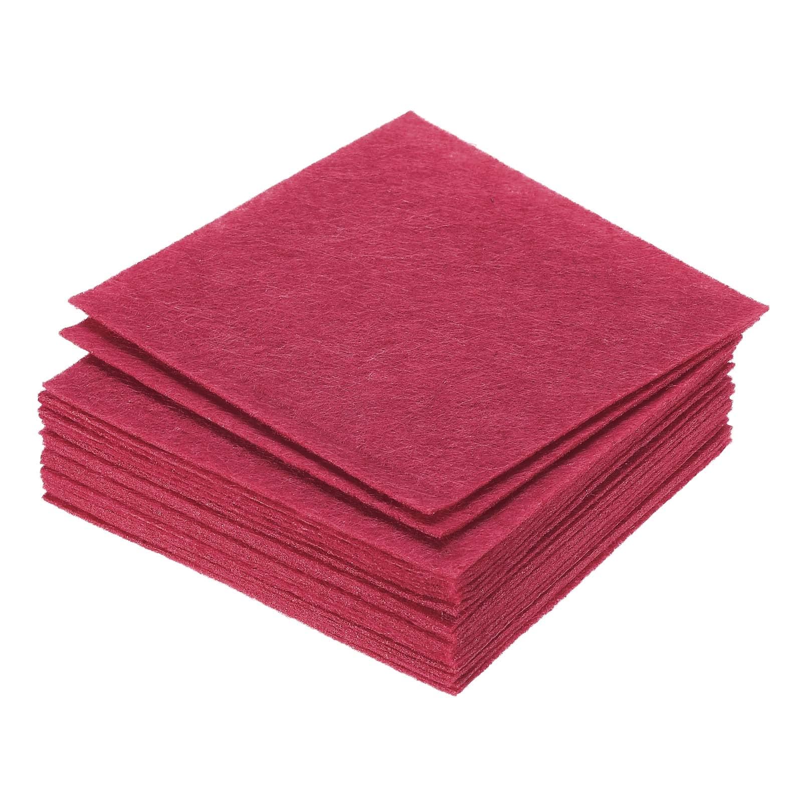 PATIKIL Soft Felt Sheets Fabric Craft Sheets Dark Red 4 Inch x 4 Inch for DIY, Hobby, Decoration Pack of 21