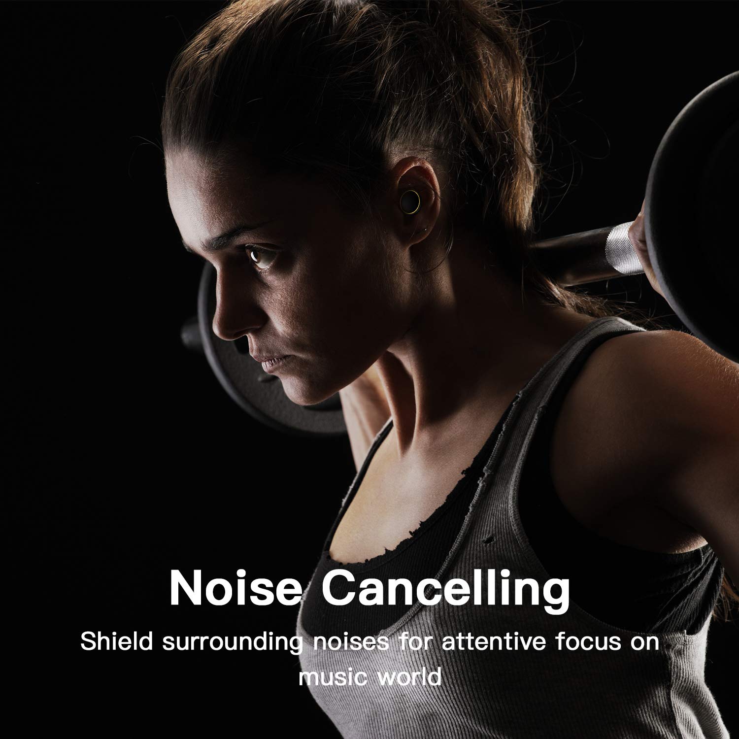 JOYROOM Truly Wireless Earbuds, 30H Playtime TWS Stereo Mini Wireless Bluetooth Headphones with Microphone, IPX5 Sweatproof, Easy Pair Earbuds with Portable Charging Case (Black)