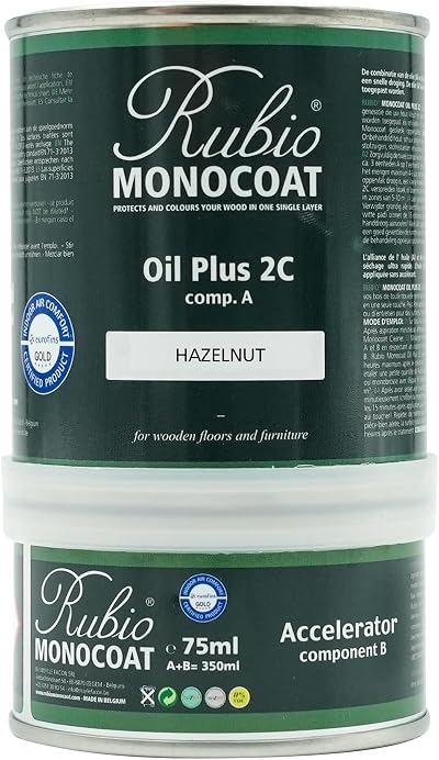 Rubio Monocoat Oil Plus 2C Hazelnut 350 ml Set A and B Accelerators