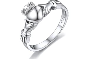 ChicSilver 925 Sterling Silver Claddagh/Triquetra Celtic Knot Promise Ring Size 4-12