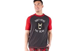 Lazy One Pajama Shirts for Men, Short and Long Sleeve Men's Pajama Tops, Lounge Tees, Funny Mens T-Shirts, Cotton Shirt