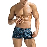 COOFANDY Mens Swim Trunks Swimwear Bathing Suit Swim Brief Square Leg Board Short S-3XL