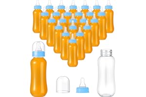 Norme Baby Shower Bottles 9.5 oz Plastic Baby Bottles Chug Sign Shower Game Party Favors Baby Bottles Bulk for Baby Shower Decorations Gender Reveal Gifts(Blue, 24 Pcs)