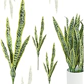 3 Pack Faux Snake Plants 31in Artificial UV Resistant Snake Outdoors Fake Sansevieria Plastic Plant with Large Green Leaves Greenery for Home Indoor Floor Office Store Front Porch Decorations