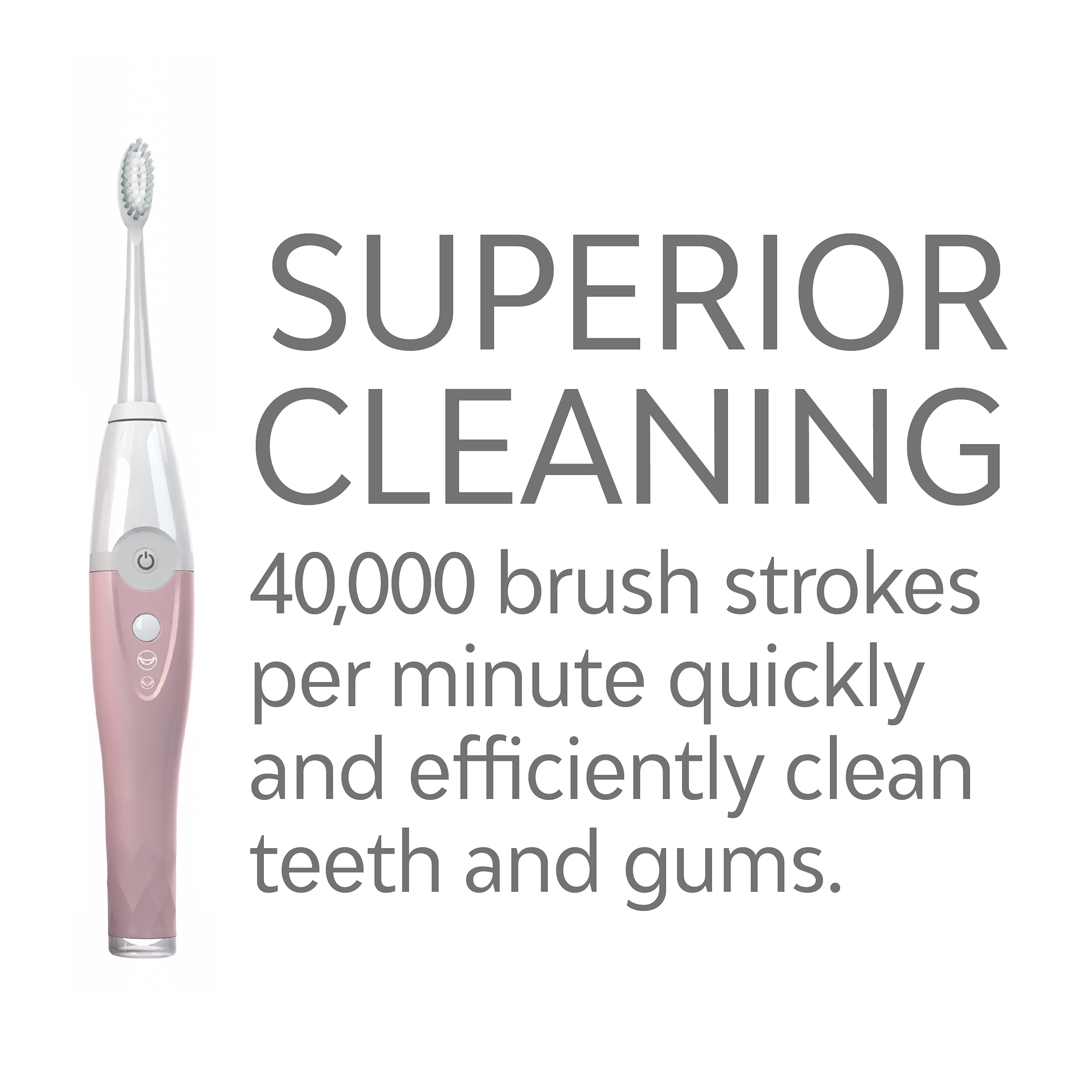 TAO Clean UV Sanitizing Sonic Toothbrush and Cleaning Station, Electric Toothbrush, Dual Speed Setting, Mauve