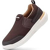 FitVille Men's Extra Wide Slip on Walking Shoes, Lightweight Non-Slip Breathable Casual Loafers for Standing All Day