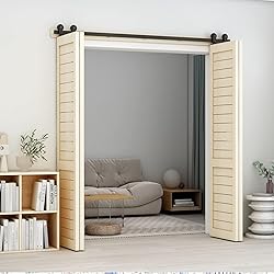 CCJH 14FT Bi-Folding Sliding Barn Door Hardware Kit