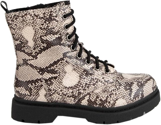 snake boots lace up