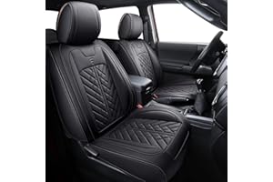 Tomatoman Car Seat Covers Compatible with Toyota Tacoma Truck 2005-2024 2025 Access Crew Double Cab TRD Sport Offroad Limited SR5 V6 Cushions(Full Set/Black)