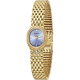 BERNY Gold Watches for Women Vintage Bracelet Wrist Watch Luxury Small Ladies Oval Quartz Watch with Tools Included