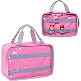 Weemia Carrying Case for Tonies Figurines, Travel Storage Bag for tony characters ONLY, up to 34 Pieces (Pink)