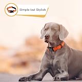 HEELE Reflective Dog Collar Neoprene Padded Nylon Large Orange L 40-66cm view 2