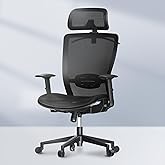FLEXISPOT Ergonomic Office Chair High Back Mesh Swivel Computer Chair Home Office Desk Chairs with Wheels Lumbar Support Deep Black