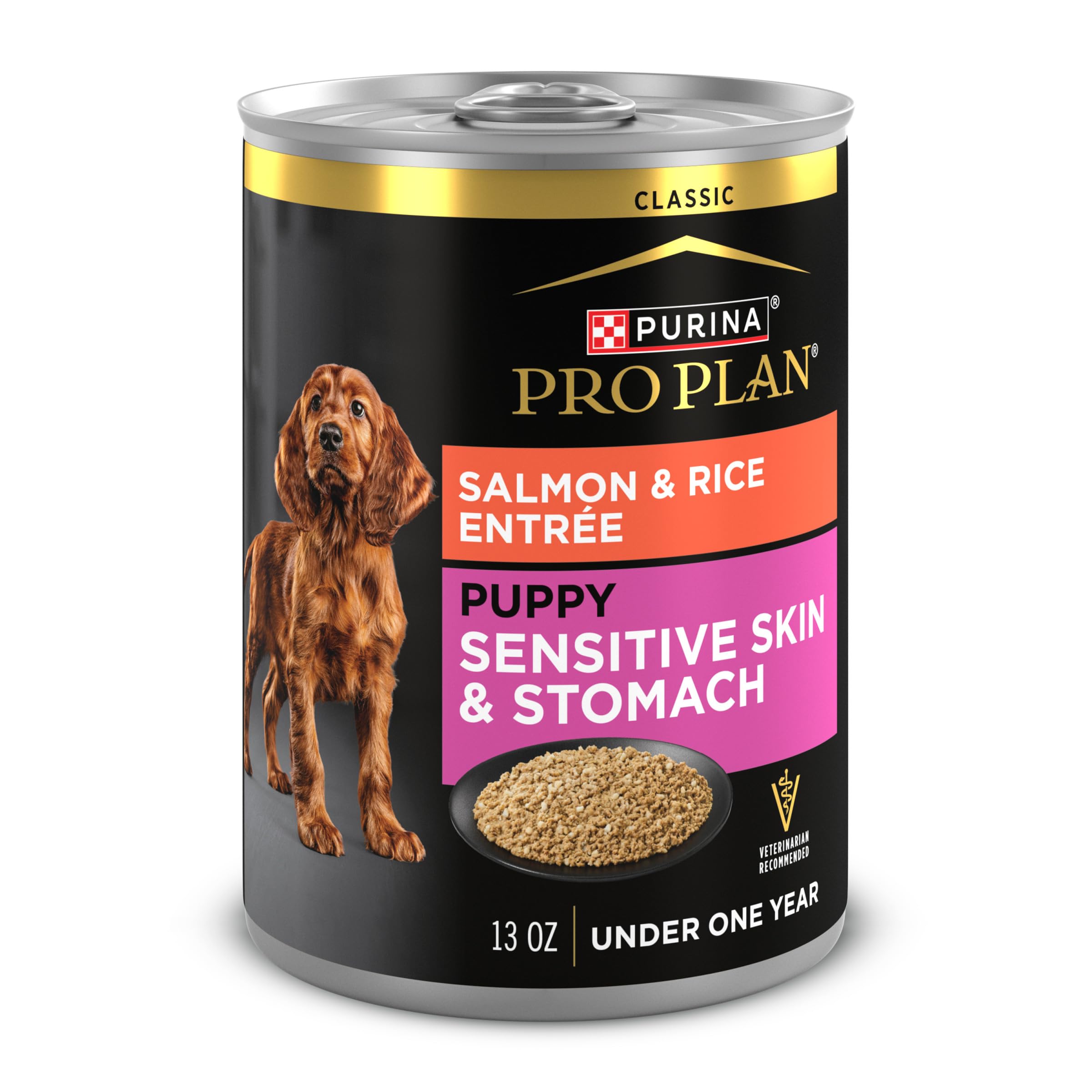Photo 1 of Purina Pro Plan Puppy Classic Wet Dog Food for Sensitive Stomach with Salmon and Rice - (Pack of 12) 12 ct. Cans