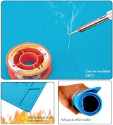 SPTwj Soldering Mat 30x20cm Heat Resistant Silicone Anti-Static Pad for Repair view 5