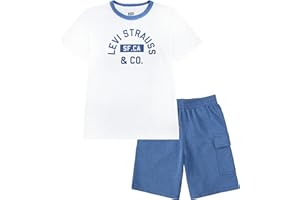 Levi's boys Boys' and Baby Graphic T-shirt and Shorts 2-piece Outfit Set