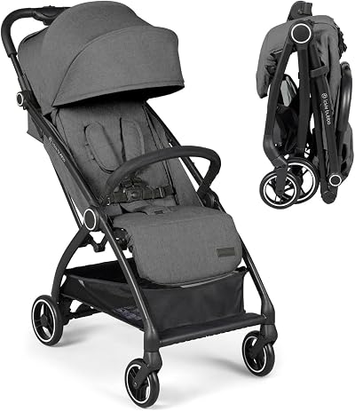 Ickle Bubba Aries Autofold Stroller Graphite Grey Ultra Lightweight 6.1kg