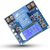 ICSTATION Low Voltage Disconnect, DC 6V-60V 30A Low Voltage Protector with LCD Display Charging Discharging Protection Board Disconnect Switch Module for Lead Acid Lithium Battery