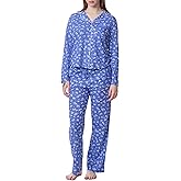 Karen Neuburger Women's Two-Piece Long Sleeve Girlfriend Lace Pajama Set