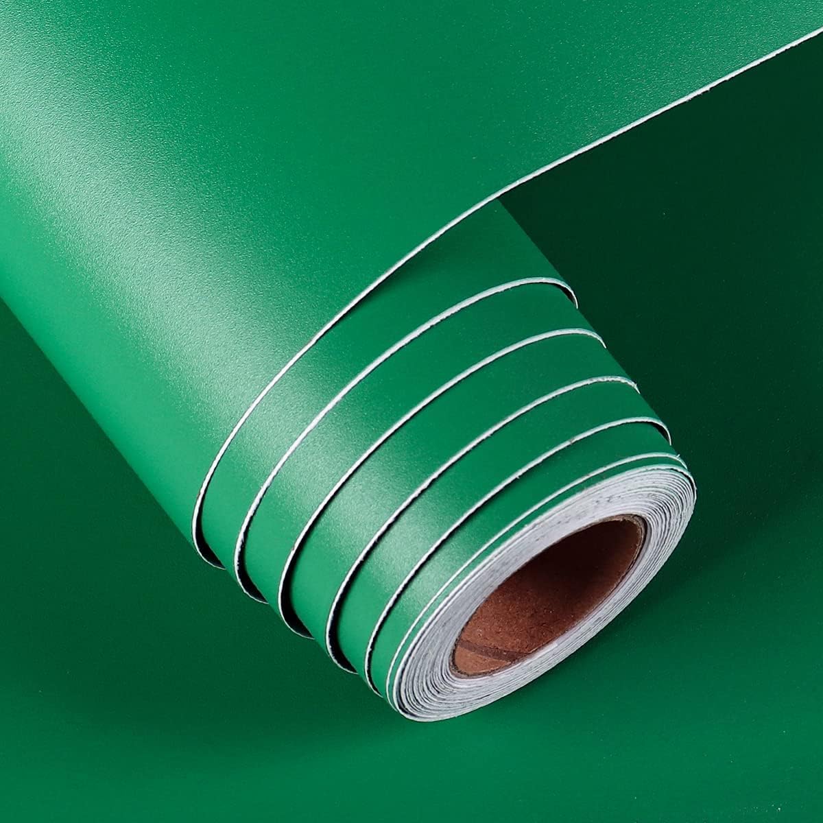 FunStick Peel and Stick Wallpaper Bedroom Green Sticky Back Plastic for Shelves Table Top Waterproof Self Adhesive Kitchen Bathroom Wallpaper Green Vinyl Wrap for Furniture Cupboards Tables 30CM×5M