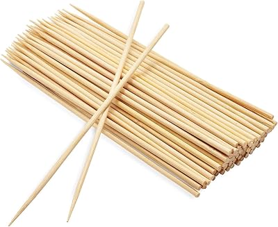 Navoys 120 Bamboo Kebab Skewers 30cm 11.8" BBQ Sticks Meat Veg Fruit Sweets