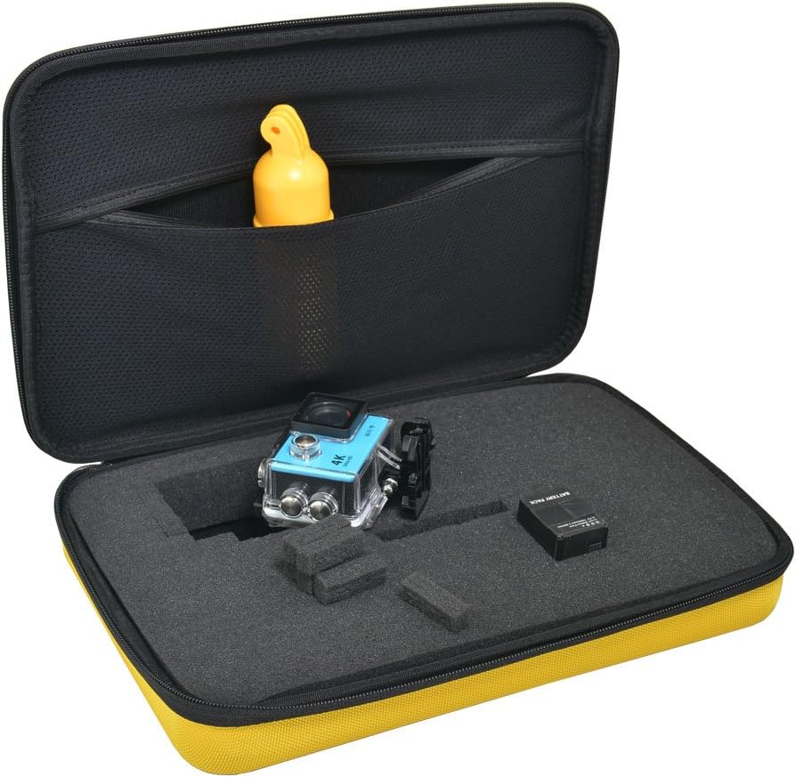Bestshoot Large Carrying Case Storage Bag with Customizable Foam for Sports Camera Hero6 Hero 5 4 3 3+ Session SJCAM SJ6000