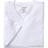 Jockey Men's 3-Pack + 1 Bonus Classic StayDry V-Neck Tee (Medium) White