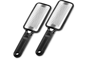 MODENGKONGJIAN Foot Rasp Foot File, 2 Pcs Stainless Steel Pedicure Callus Remover for Feet, Professional Foot Care Tools for Pedicure to Removes Hard Skin Corns for Dry and Wet Feet