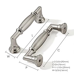 khtumeware 2 Pack 3 Inch(76mm) Brushed Satin Nickel