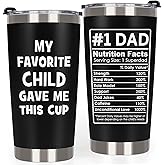 Breezy Valley Gifts for Dad Tumbler for Men - Fathers Day Dad Gifts for Father from Daughter Son, Funny Dads Father’s Day Birthday Gift Ideas, My Favorite Child Gave Me This Cup Tumbler 20 Oz