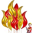 Amazon.com: 36 Inch 10 Pcs Fire Balloons Fire Truck Balloons Flame ...