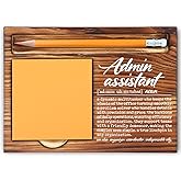 Thank You Appreciation Present for Admin Assistant Secretary, Administrative Professionals Day Gifts, Secretary Week, Going Away Retirement Gift for Secretary Self-Stick Note Pad Holders-LBB95