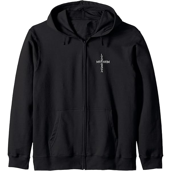 Amazon.com: Lady Gaga Official Script Zip Hoodie : Clothing, Shoes