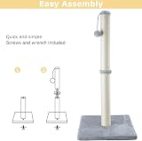 Dimaka 86 cm Tall Cat Scratching Post Claw Scratcher Sisal Plush Grey V2 view 4