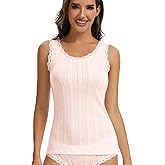 Codida Lace Camisole for Women Cotton Tank Tops Airy Soft Comfy Stretch Cami Undershirt for Layering