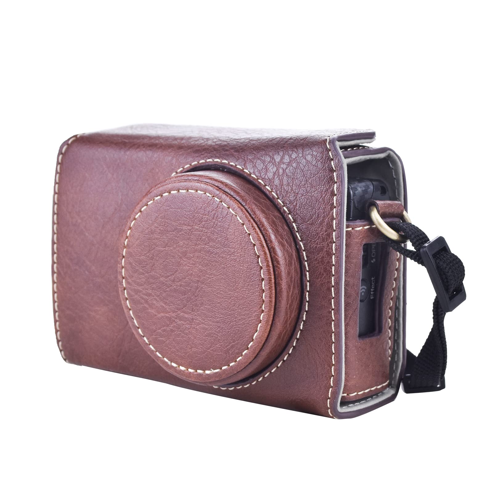 MUZIRI KINOKOO Ricoh GR II Case, Protective Camera Case PU Leather Comaptible for Ricoh GR II Digital Camera - Coffee