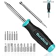 DURATECH Multi-bit Screwdriver Set, 18-in-1 Screwdriver with T-bar and Precision Screwdriver Stored in Shaft, Phillips/Slotted/Torx/Square, Professional All in One Tool Kit for Repairing