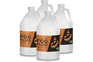 Froggy's Fog Halloween and Party Fog Fluid, High Output Long-Lasting Fog Juice for 400-1500 Watt Water-Based Fog Machines, Great for Pro and Home Haunters, Theatrical Effects, DJs, and More, 4 Gallons
