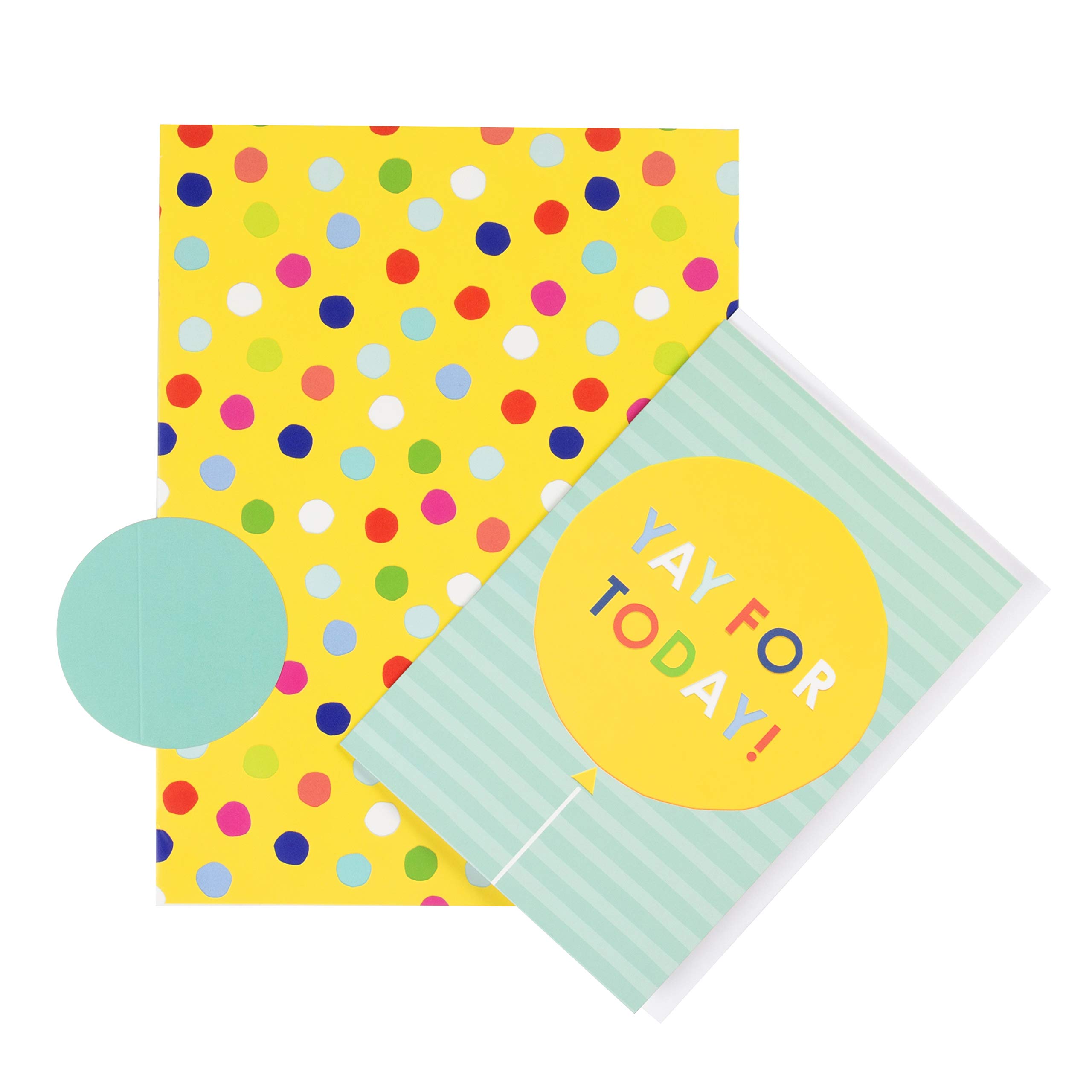 Hallmark Multi-Occasion Card, Wrapping Paper & Tag - Colourful Spotty Design