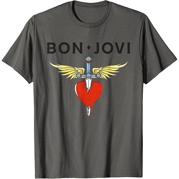 Amazon.com: Official Bon Jovi Livin' On A Prayer T-Shirt