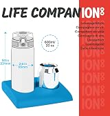 Ion8 600ml Lightweight Stainless Steel Water Bottle, Red, Leak Proof, view 4