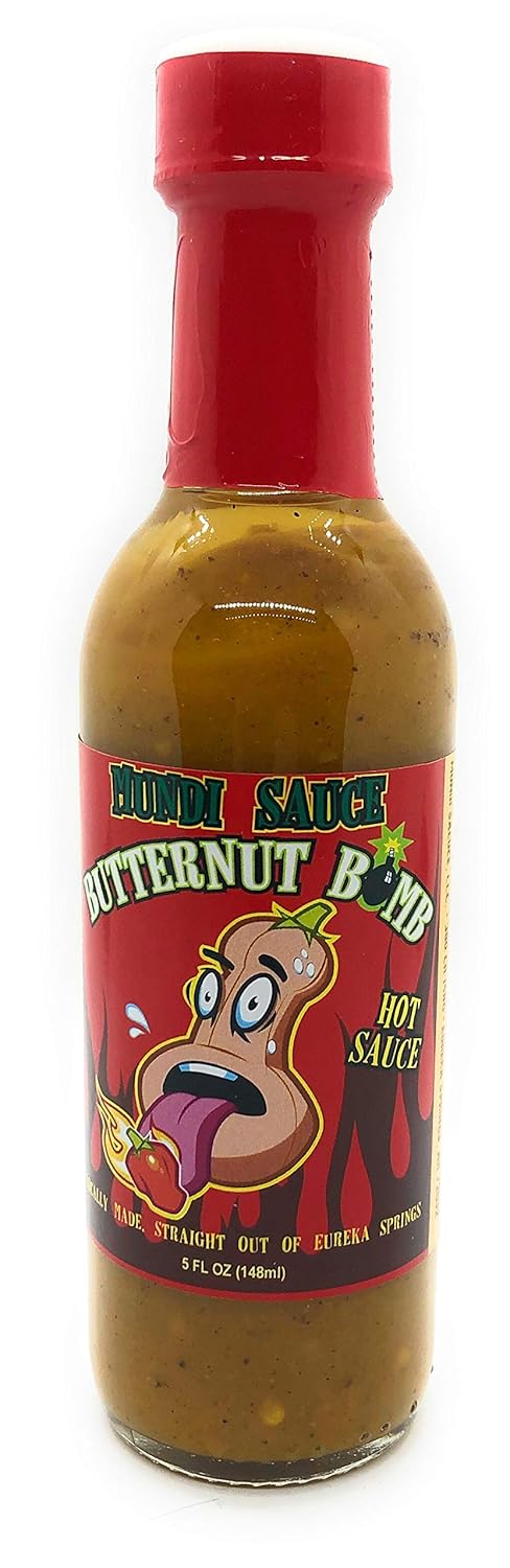 Mundi Sauce Butternut Bomb Hot Sauce - 3 Pack, Small Batch Fresh From Eureka Springs, Ozark Mountains