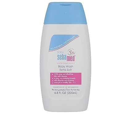 sebamed baby face & body wash foam
