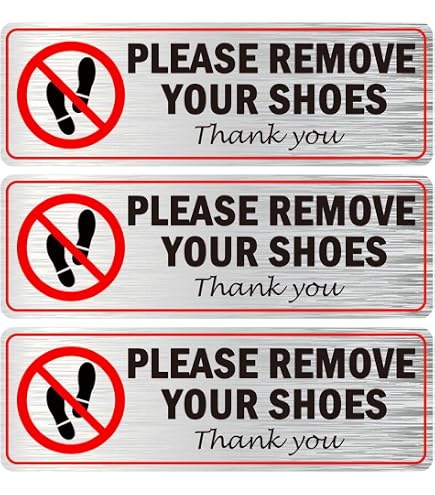 Veuillez Enlever Vos Chaussures Ou Bottes, Ici On Enlève Nos Chaussures | Autocollant Please Remote Your Shows And Boots Thanks - France