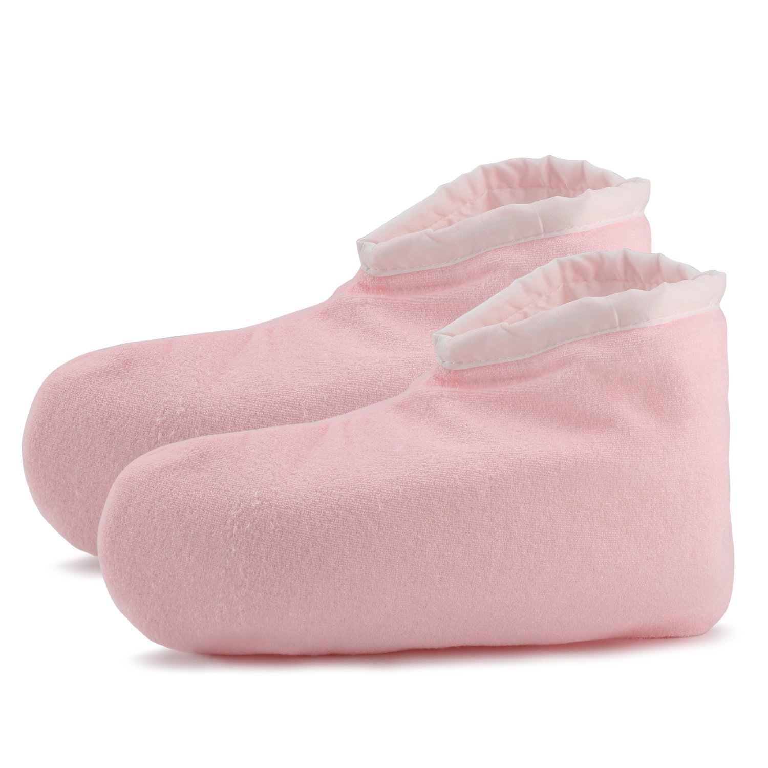 Paraffin Wax Bath Terry Cloth Gloves Booties, Wax Care Insulated Mittens, Heat Therapy Spa Treatment Tanning Mitt, Great for Paraffin Wax Machine- Pink : Beauty