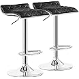 VECELO Adjustable Bar Stools Set of 2, Bar Height Stools for Kitchen Counter
