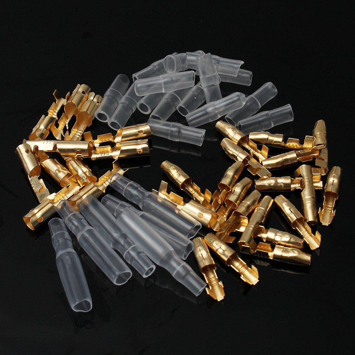 Alamor 50 Sets 3.9Mm Male & Female Motorcycle Bullet Connector Socket Classic Terminals