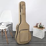 TRIXES Full Size Khaki Guitar Bag Waterproof Padded Case Acoustic Classical view 5
