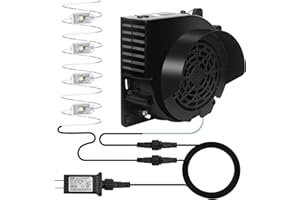 Fnydvis Inflatable Replacement Fan Blower, 1A Air Blower with 4 RGB Light,3100(r/min) Waterproof Fan Blower Motor for 6-9FT Thanksgiving Christmas Easter Yard Inflatable Decorations