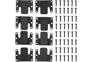 ANTFEES Universal Sectional Sofa Interlocking, 8 Pieces Metal Couch Clips Sofa Connectors Bracket Furniture Connectors with Screws, 4 Sets